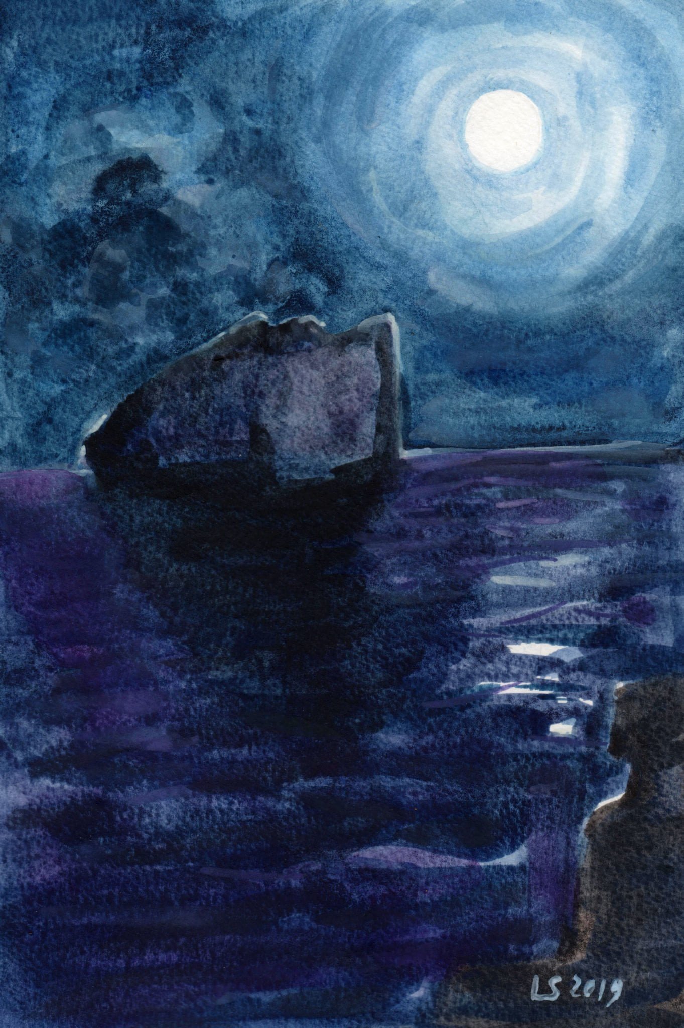 Notte di luna piena di Luca Sanna
