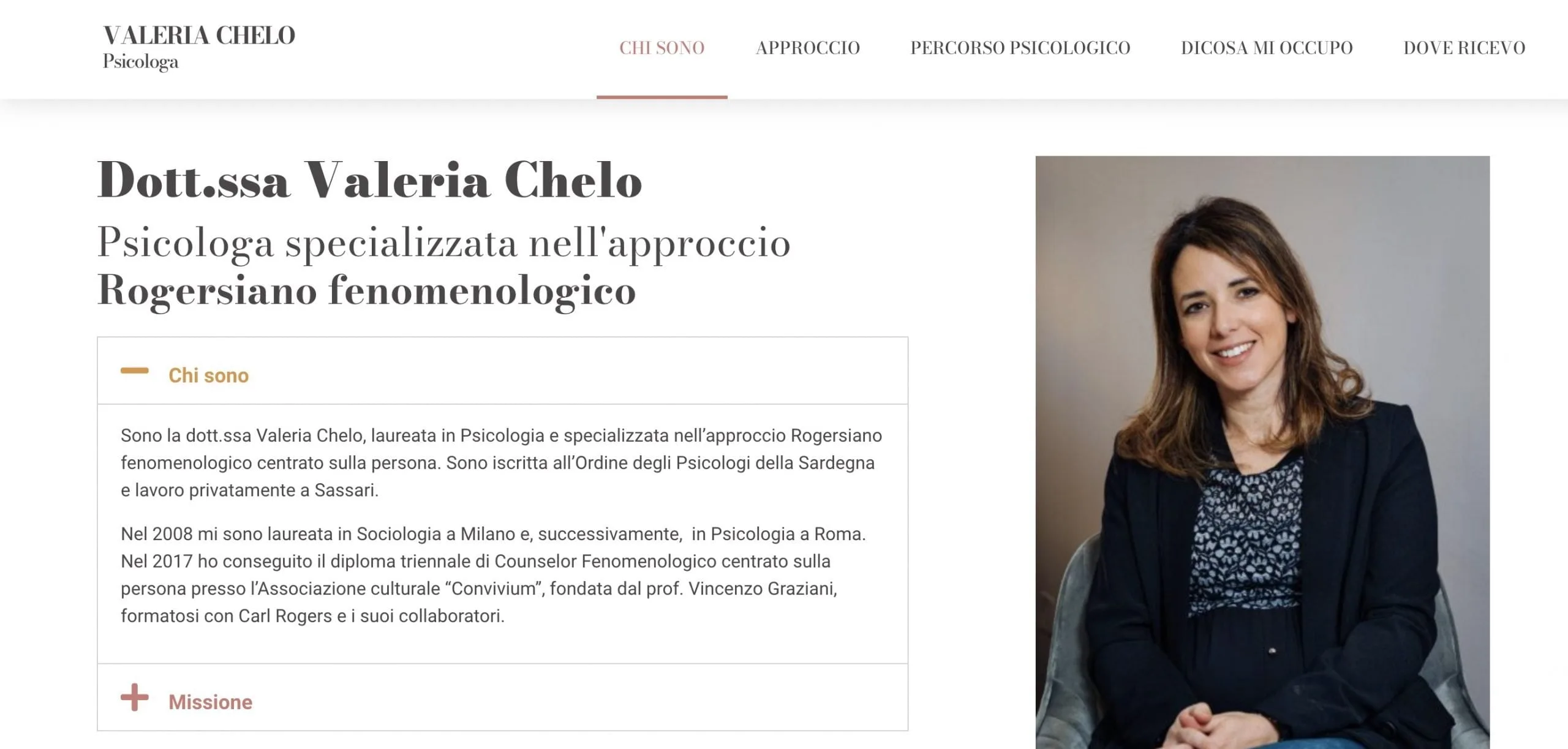 Valeria Chelo Psicologa a Sassari